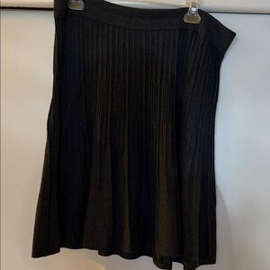 CAbi dark grey  A-Line Pleated Skirt